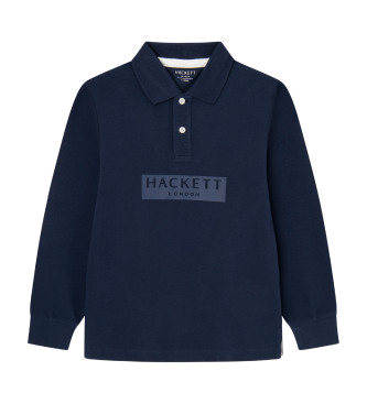 Hackett London Polo blu scuro rovesciata