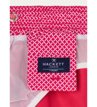 Hackett London Einfarbig roter Badeanzug