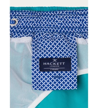 Hackett London Costume da bagno blu tinta unita