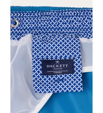 Hackett London Einfarbig blauer Badeanzug
