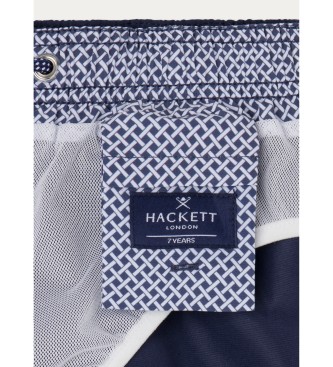 Hackett London Costume da bagno blu scuro in tinta unita