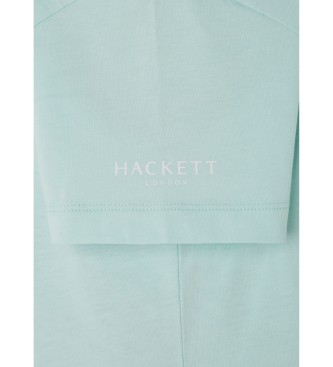 Hackett London Koszulka Sunset w kolorze turkusowym
