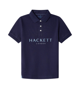 Hackett London Marineblaues Poloshirt in klassischer Passform