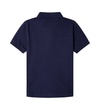 Hackett London Marineblaues Poloshirt in klassischer Passform