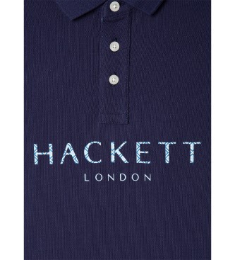 Hackett London Marineblaues Poloshirt in klassischer Passform