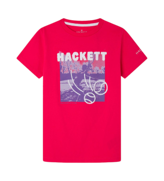 Hackett London Tennis roze T-shirt