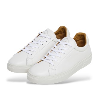 Hackett London Hackney Lace Leather Sneakers branco