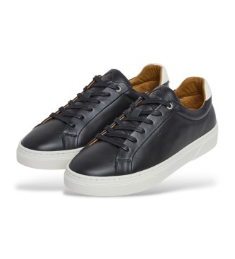 Hackett London Hackney Lace Leder Sneakers schwarz