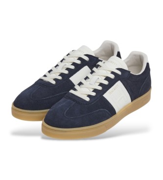 Hackett London Scarpe da ginnastica Harper Heritage in pelle blu scuro