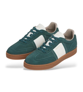Hackett London Harper League Leren Sneakers groen