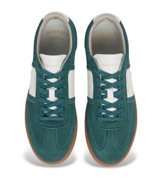 Hackett London Harper League Leren Sneakers groen
