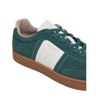 Hackett London Harper League Leren Sneakers groen