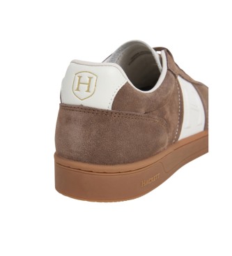 Hackett London Harper League Bruin Leren Sneakers