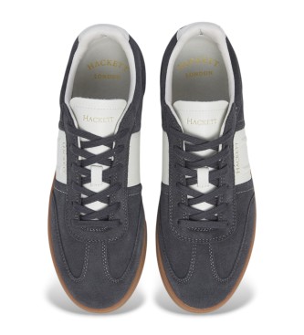 Hackett London Harper League Leren Sneakers zwart
