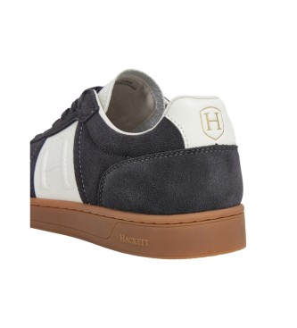 Hackett London Harper League Leren Sneakers zwart