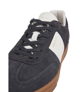 Hackett London Harper League Leren Sneakers zwart