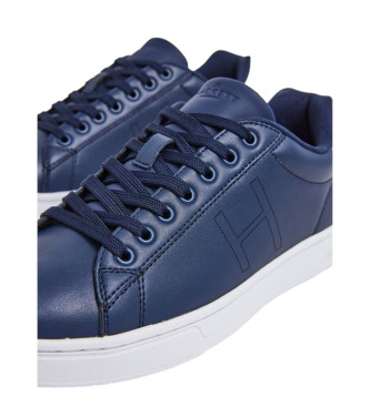 Hackett London Harper One - Baskets en cuir bleu marine