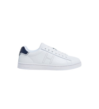 Harper One leather trainers white