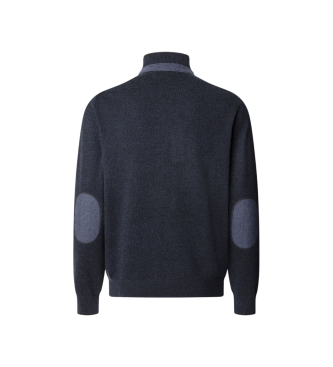 Hackett London Hbone Trim Hbutton navy jumper