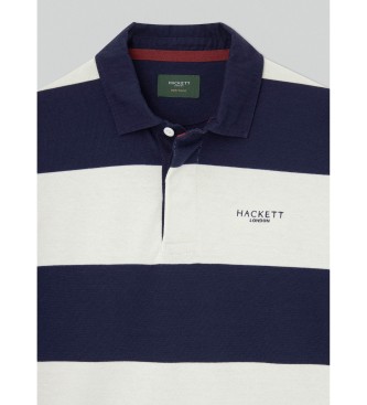 Hackett London Polo majica Rugby Heritage 1983 bela, mornarska