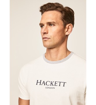 Hackett Logo Printed T-Shirt White