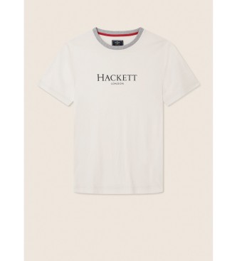 Hackett Camiseta Logo Estampado Blanco