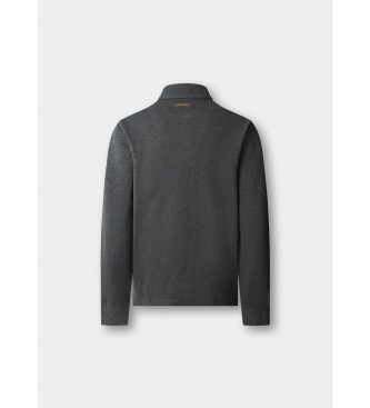 Hackett London Heritage Crest grijs poloshirt