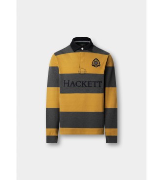 Hackett London Heritage Crest Stripe Poloshirt gelb