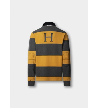 Hackett London Heritage Crest Stripe Poloshirt gelb
