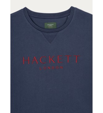 Hackett London Bluza Heritage z okrągłym dekoltem w kolorze granatowym