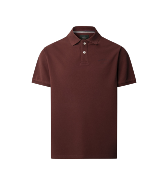 Hackett London Heritage Essential bordeauxfarbenes Poloshirt