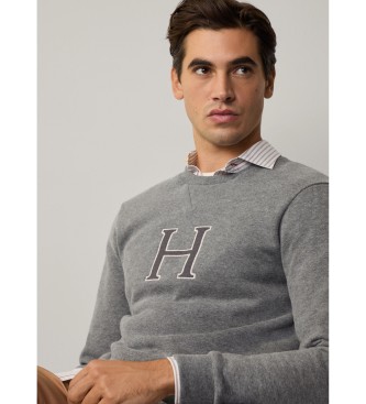 Hackett London Heritage H Crew Sweatshirt gris