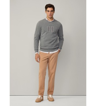 Hackett London Heritage H Crew Sweatshirt gris