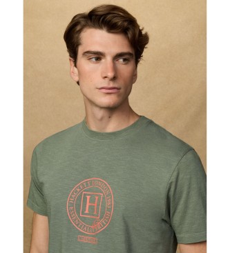 Hackett London T-shirt verde Heritage Text
