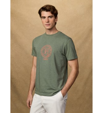 Hackett London T-shirt verde Heritage Text