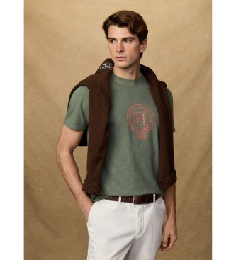 Hackett London T-shirt verde Heritage Text