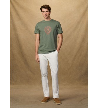 Hackett London T-shirt verde Heritage Text