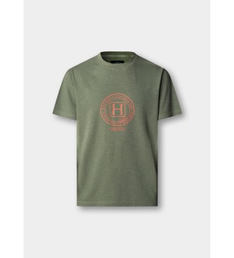 Hackett London T-shirt verde Heritage Text