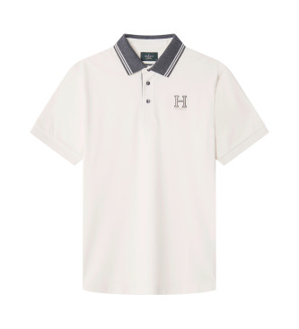 Hackett London Heritage Poloshirt in klassischer Passform weiß
