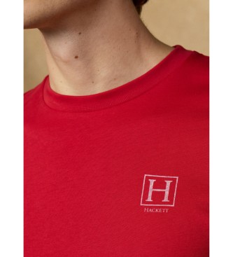 Hackett London T-shirt com log�tipo pequeno vermelho