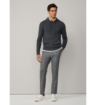 Hackett London Jersey Heritage en lana merina gris