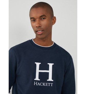 Hackett London Sudadera Heritage Large H Crew marino