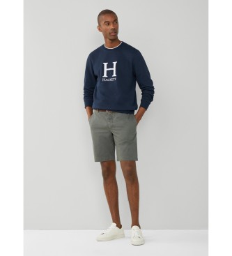 Hackett London Heritage Large H Crew Sweatshirt navy