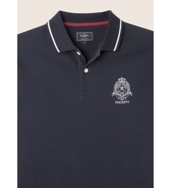 Hackett London Polo con logo blu navy