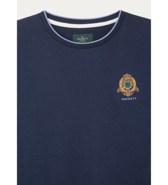 Hackett London T-shirt com logtipo Heritage azul-marinho