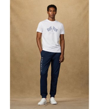 Hackett London Granatowe spodnie Heritage LRC Jogger