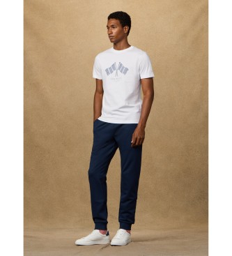 Hackett London Granatowe spodnie Heritage LRC Jogger