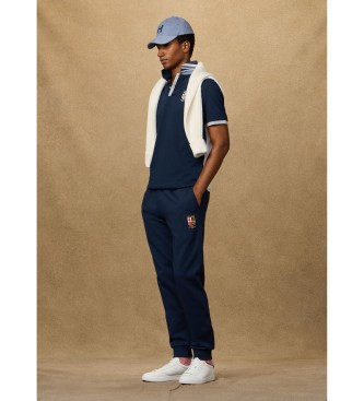 Hackett London Granatowe spodnie Heritage LRC Jogger