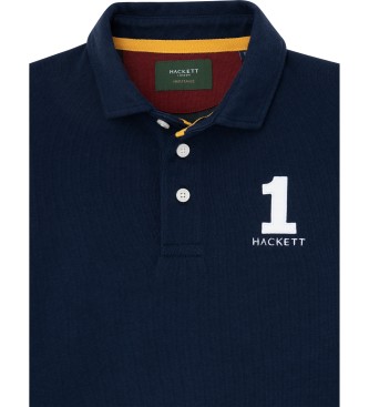 Hackett London Granatowa koszulka polo Heritage Multi Rugby