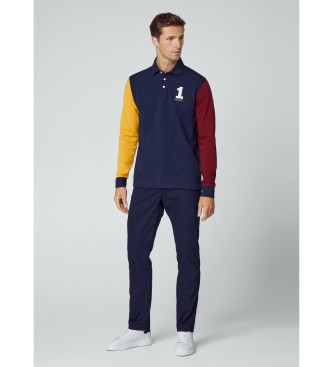 Hackett London Heritage Multi Rugby navy polo shirt